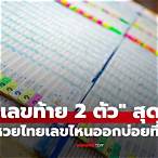 เลขท้าย2ตัวล่างคือ